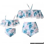 SHOOYING Girls Bikini Swimsuits Mommy and Me Matching Ruffle Off Shoulder Swimwear Color 1 B07MZZ679X